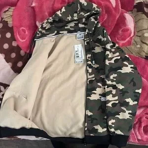 【PRO CLUB】 camouflage half zip jacket PRO CLUB】 camouflage half zip jacket Pro Club Men's Comfort